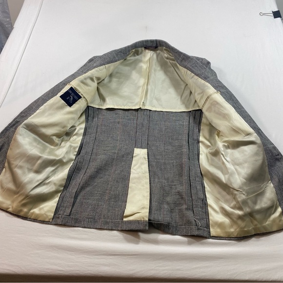 Cricketeer Houndstooth Blazer Vintage Tweed Jacket Sports Coat Men 40L Gray - Picture 7 of 14